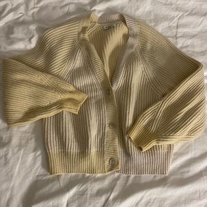 NAADAM yellow wool/cashmere cardigan size XL